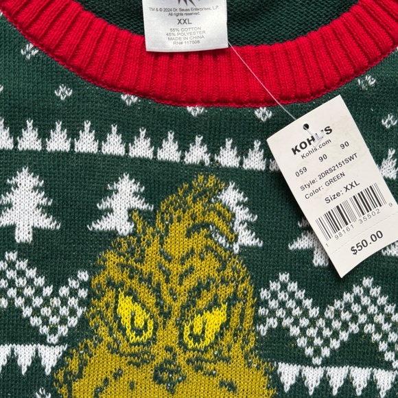 Grinch Sweater Men’s XXL - Picture 2 of 3